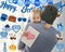 Blue Silver Happy Fathers Day Background I Love Dad Glitter Balloons Stars Decoration Thank You Dad Party Backdrop Cake Table Banner Booth Props (7x5ft)